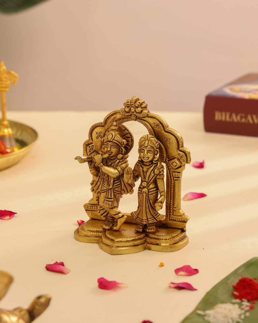 Pure Brass Radha Krishna Idol