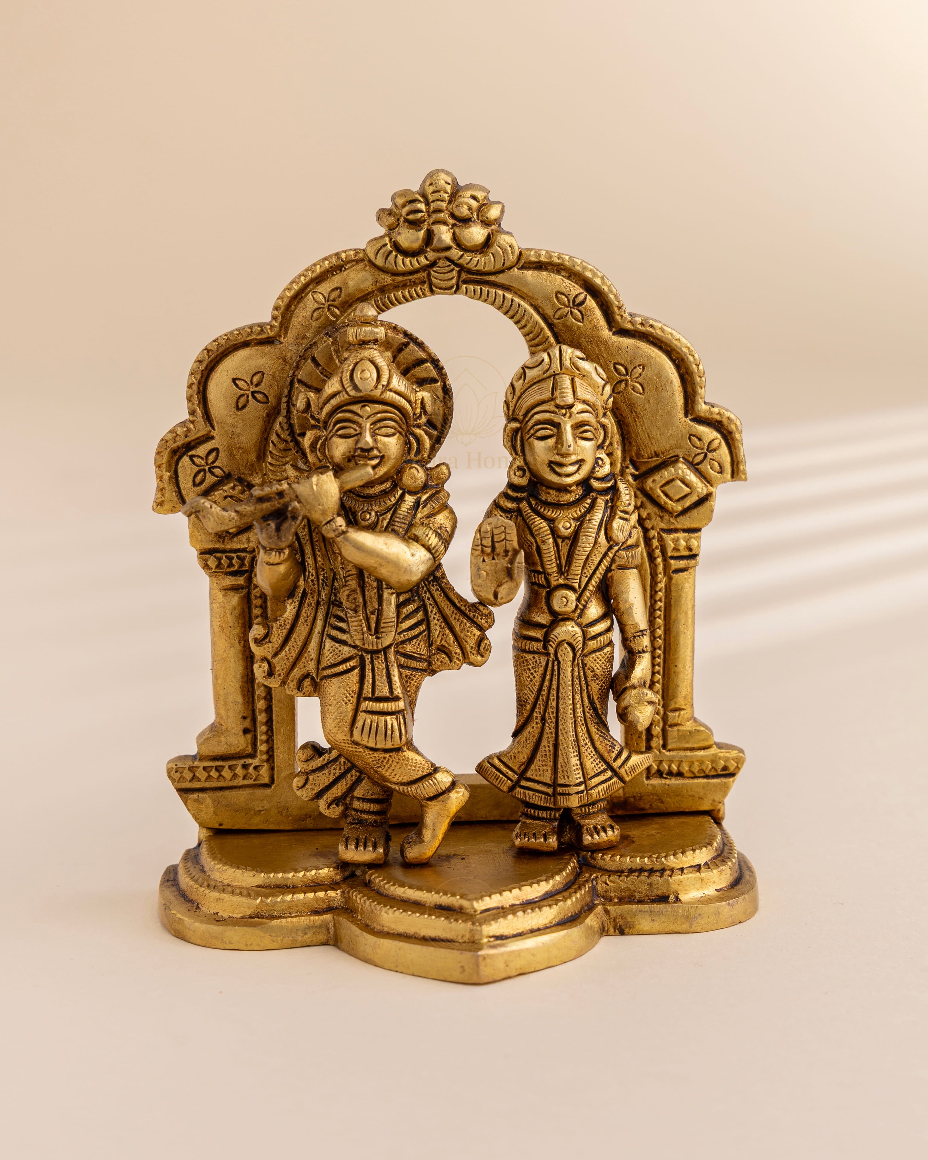 Pure Brass Radha Krishna Idol