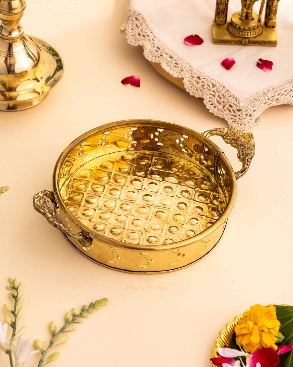 Pure Brass Flower Basket