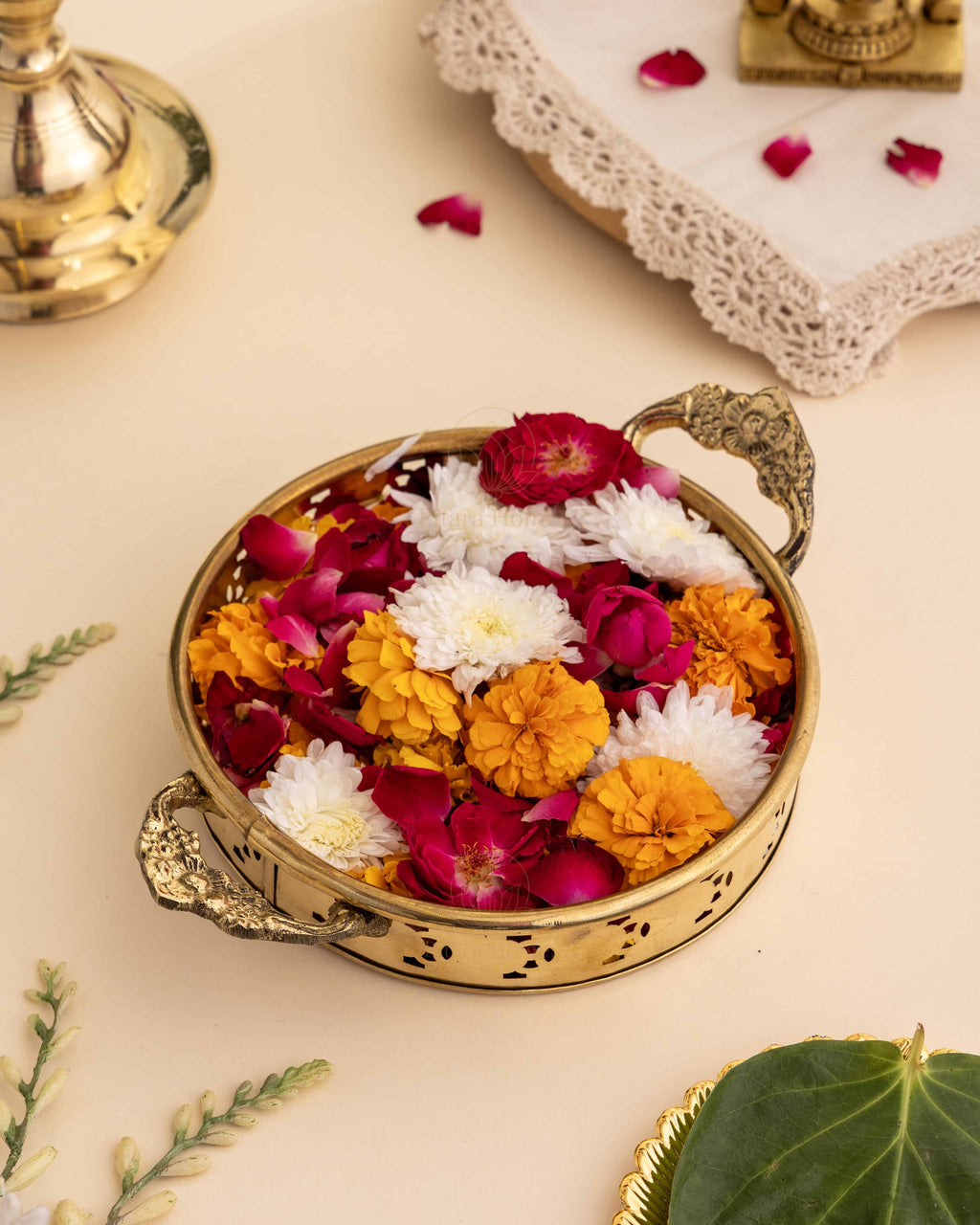Pure Brass Flower Basket