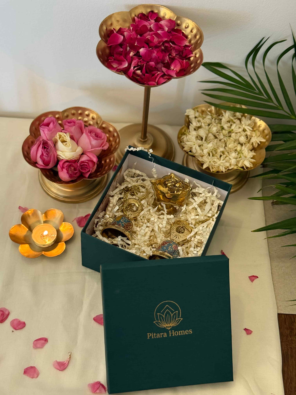 Decorative Hanging Bell set with Peacock Diya