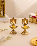 Pure Brass Chakra Deepak - 2