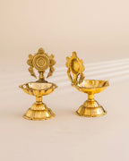 Pure Brass Chakra Deepak - 2