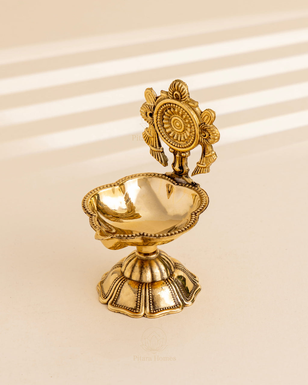 Pure Brass Chakra Deepak - 2