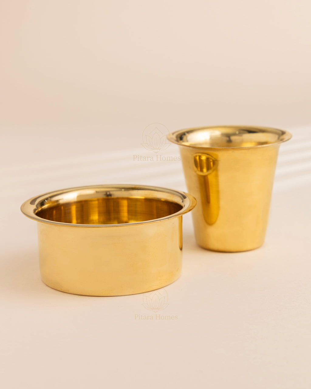 Pure Brass Glossy coffee filter set