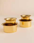 Pure Brass Glossy coffee filter set