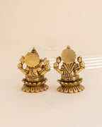 Pure Brass Ganeshji and Laxmiji Idol