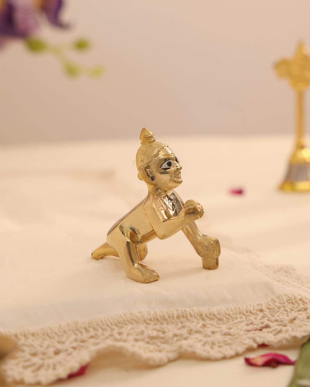 Pure Brass Laddu Gopalji Idol