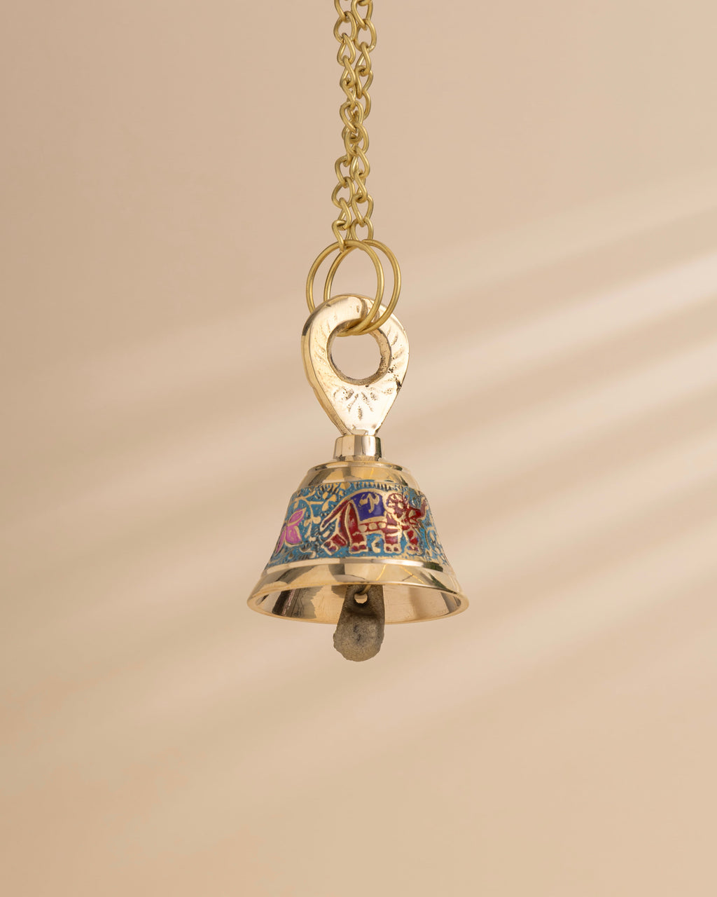 Pure Brass Elephant Meenakari Hanging bell