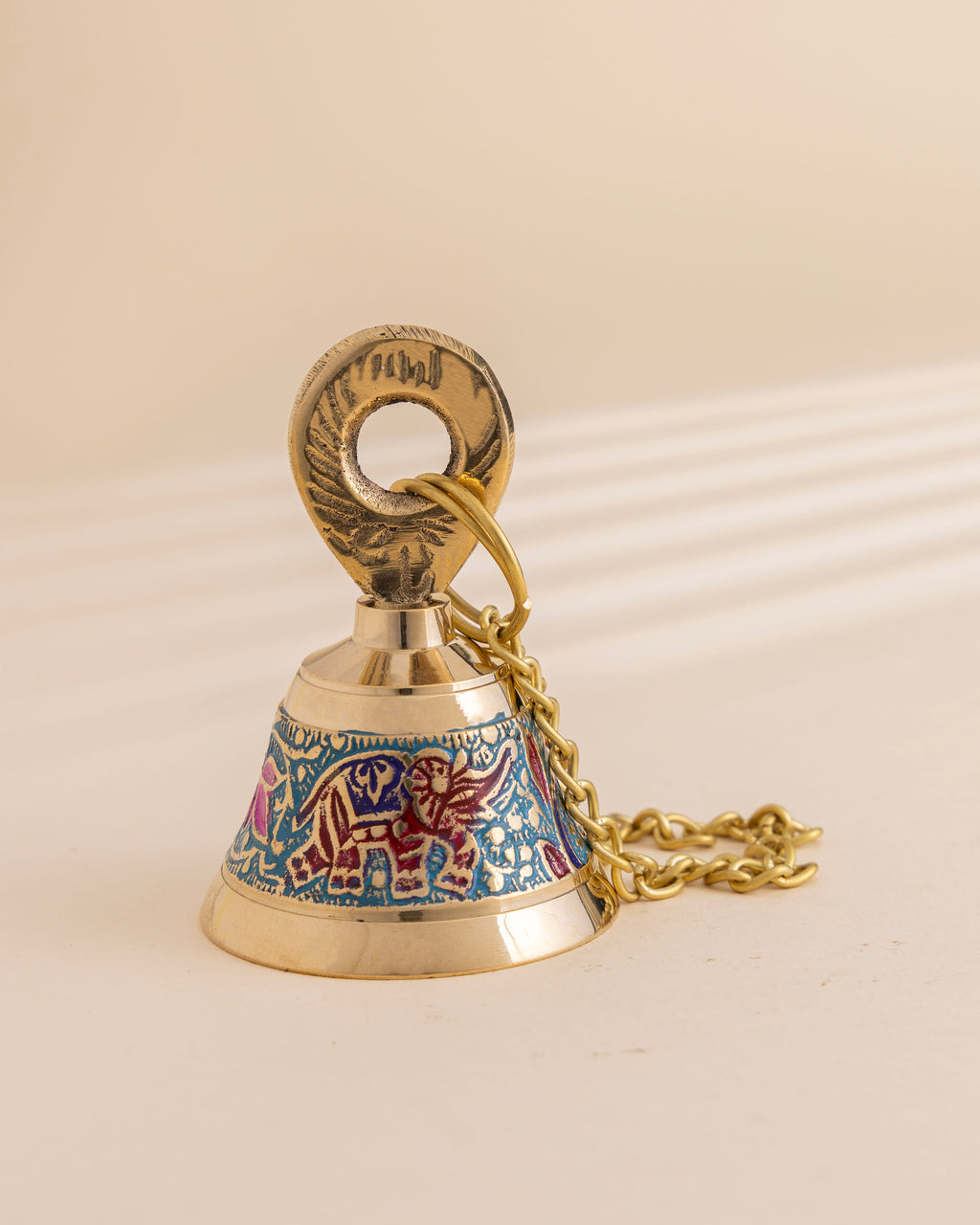 Pure Brass Elephant Meenakari Hanging bell