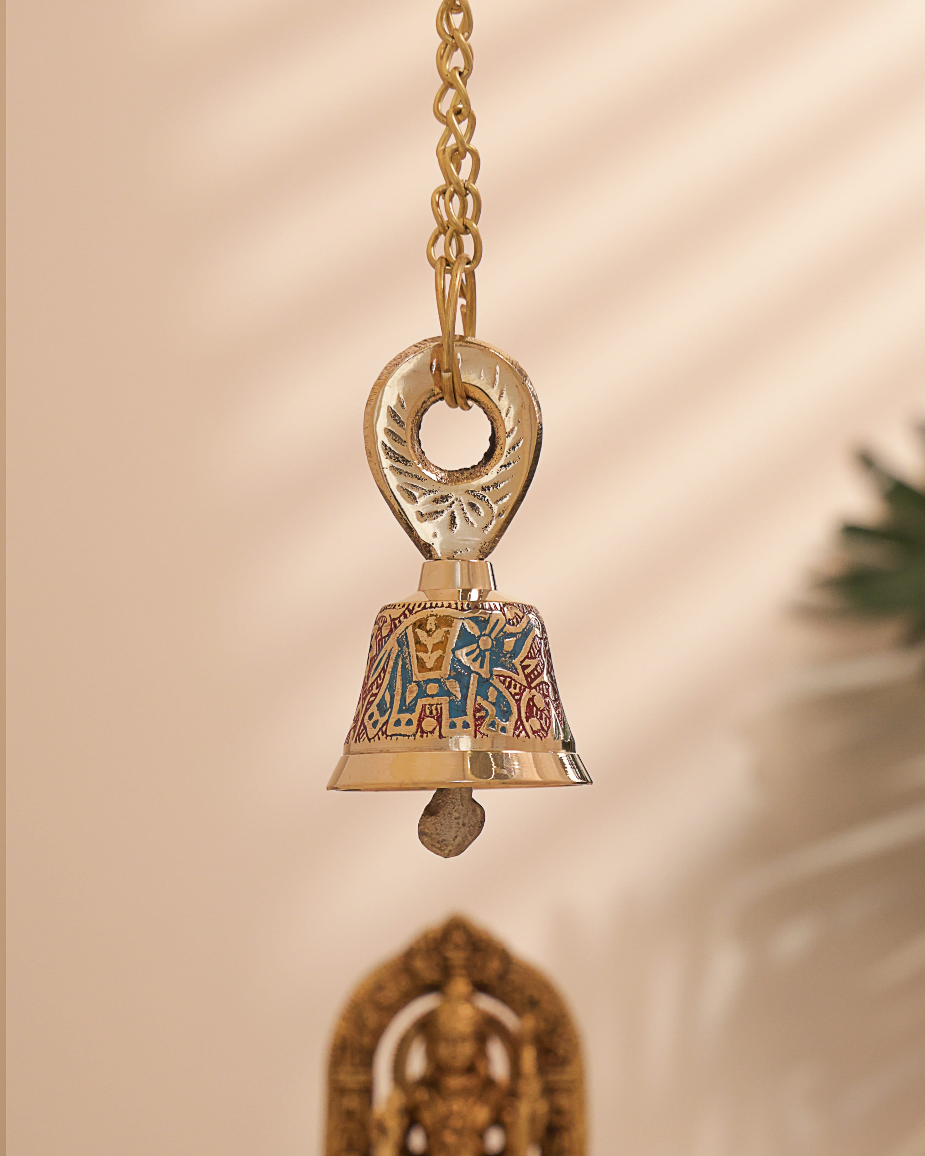 Pure Brass Elephant Meenakari Hanging bell