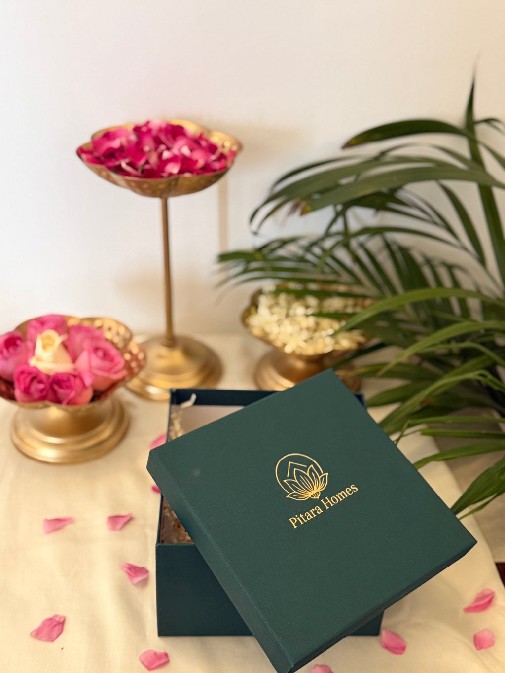 Beautiful Radha Krishna with Peacock Design Diya