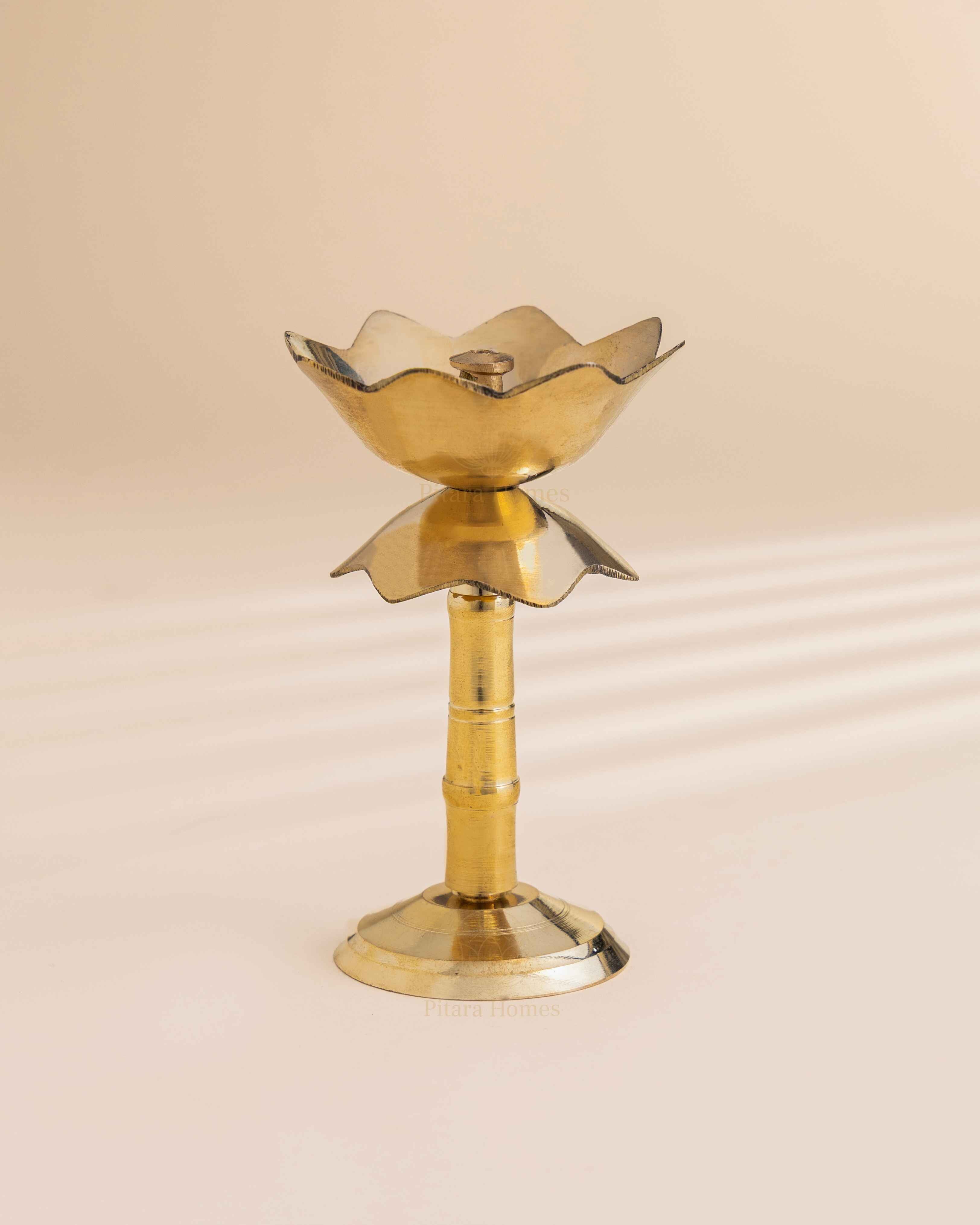 Pure Brass Lotus Deepak