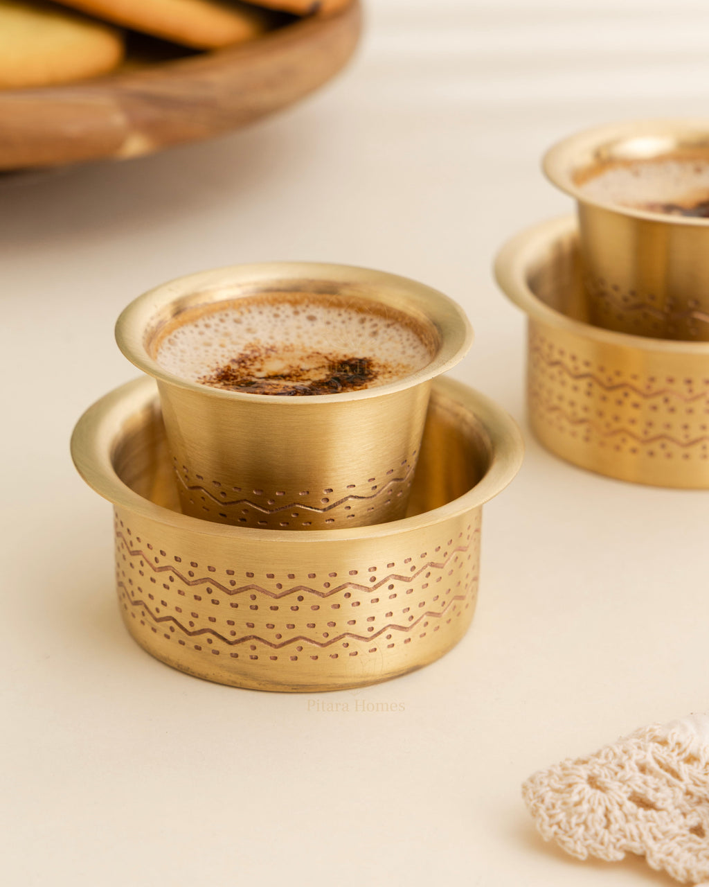 Pure Brass Matt coffee filter