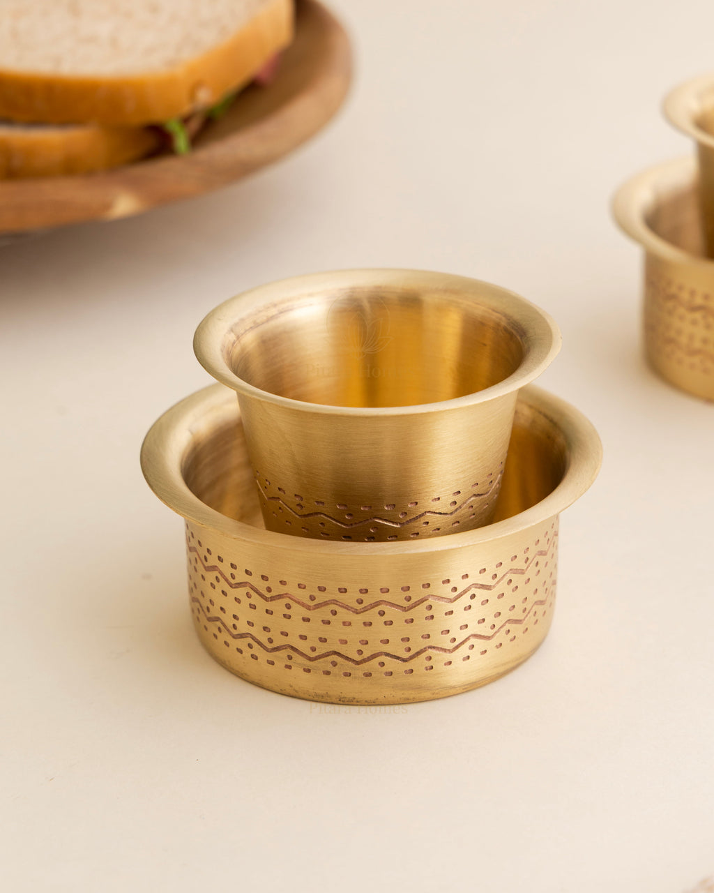 Pure Brass Matt coffee filter