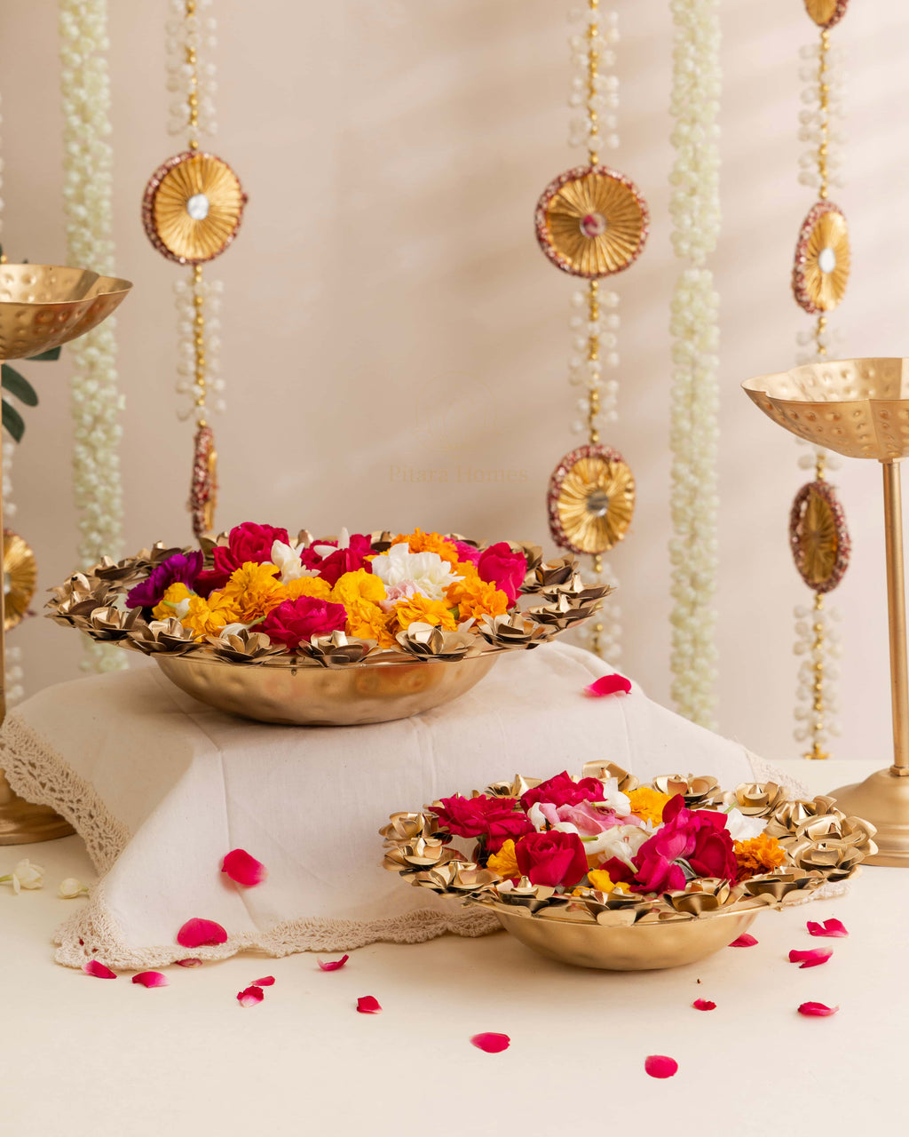 Premium Rose Urli Set of 2