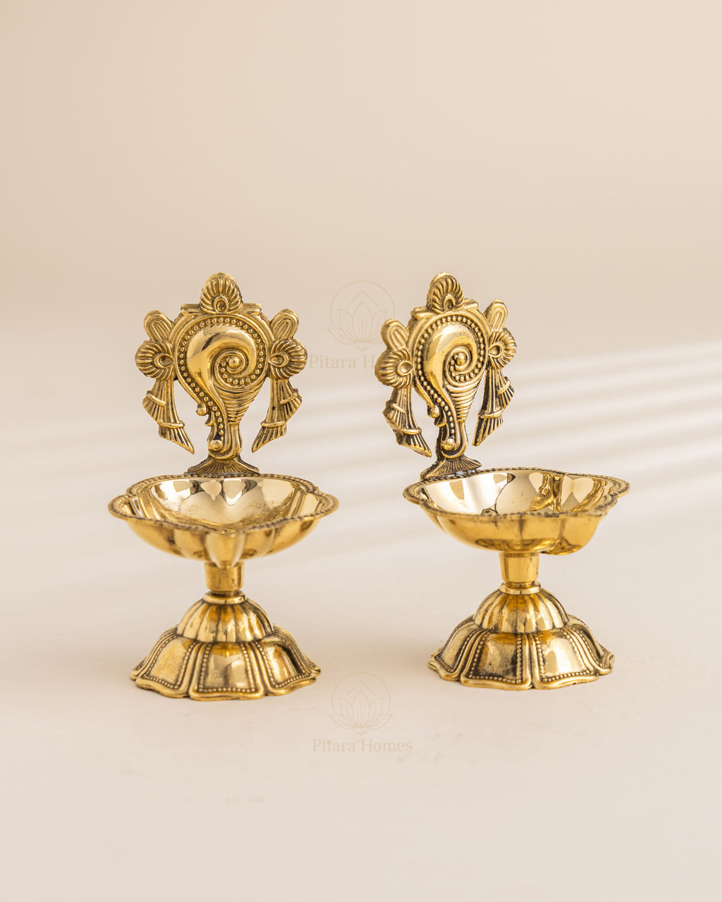 Pure Brass Shank Deepak - 2
