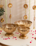 Premium Taj bowl golden- Set of 3