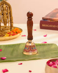 Pure Brass Wooden Meenakari Hand bell