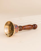 Pure Brass Wooden Meenakari Hand bell